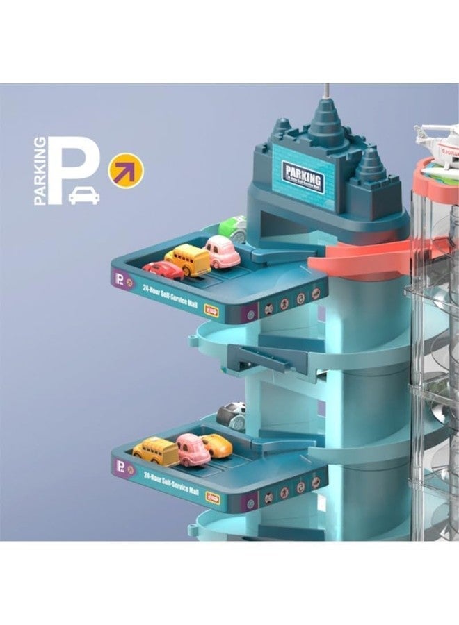 Oupstrive City Garage Playset Car Race Track for Toddlers, 7 Level Track Set Toy Parking Adventure Toy, Kids Tracks Parking Lot Playsets Boys Girls Gifts for 3-8 Years Old - Image 4